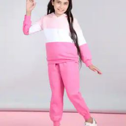 Girls Colourblock Tracksuit Set-image-25