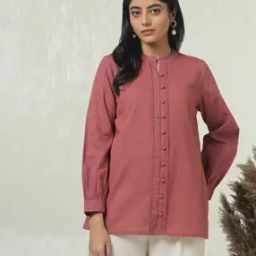 Women Notch-Neck A-Line Tunic-image-33