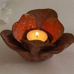 Windflower Fluer Ceramic Floral T-Light Holder-image-50