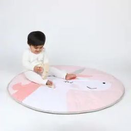 Unicorn Pattern Quilted Round-Shaped Mat-31