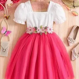 tior Girls Floral Applique Fit & Flare Dress-picture-5