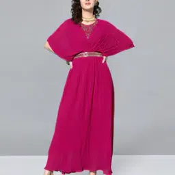 Solid A-line Dress-image-29