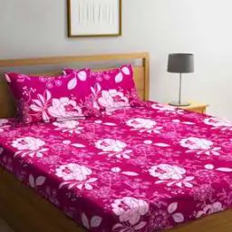 Floral Print Double Bedsheet with 2 Pillow Covers-image-101