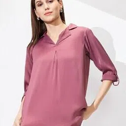globus Women Regular Fit Top with Cuban Collar-picture-42
