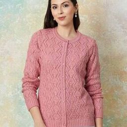Women Ribbed Knitted Cardigan with Button-Closure-22
