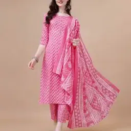 Printed Straight Kurta Set-17