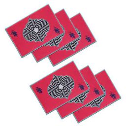 Set of 6 Floral Print Table Placemats-20