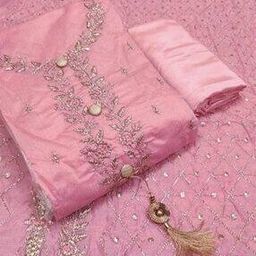 Embellished Unstitched Dress Material-image-74