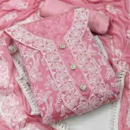 Chikankari 3-Piece Unstitched Dress Material-image-5