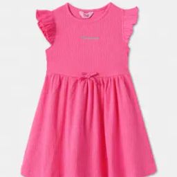 Girl Typographic Print A-Line Dress-image-92
