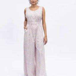 Women Floral Reflections Jumpsuit with Belt-picture-46