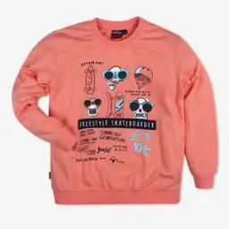 Graphic Print Round-Neck Sweatshirt-image-78