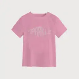 Typographic Print Round-Neck Top-image-49