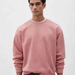Men Loose Fit Crew Neck Sweatshirt-image-21