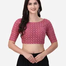 Women Self-design Back Open Blouse-16