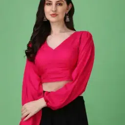 Women Back Open Blouse-image-79
