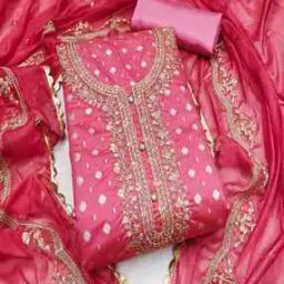 Women Embroidery Unstitched Dress Material-image-57