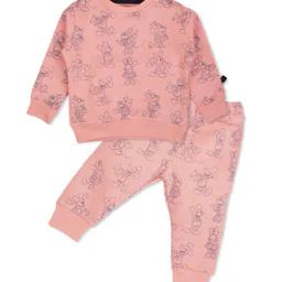 Girls Mickey Mouse Print Sweatshirt & Joggers Set-picture-4