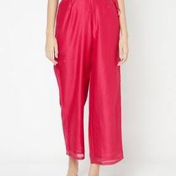 Cotton Palazzos with Drawstring Waist-picture-1