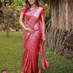 anjaneya sarees Women Banarasi Silk Designer Kanjivaram Saree-picture-18