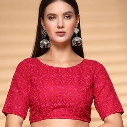 Blouse Self-design Back Open Blouse-17
