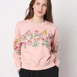 Women Floarl Print Regular Fit Sweatshirt-image-75