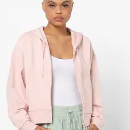 Zip-Front Hoodie with Drop Shoulders-image-68