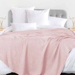 Patterned Waffle Cotton Double Bed Blanket-image-56
