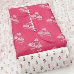 Women Floral Print 3-Piece Dress Material-image-1