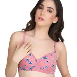 Floral Print Lightly Padded T-shirt Bra-picture-18