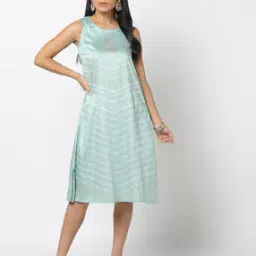 Printed A-Line Dress-image-31