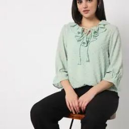 Swiss-Dot Top with Camisole-5