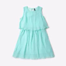Printed Pleated A-Line Dress-image-23