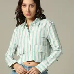 Women Striped Regular Fit Shirt-image-86