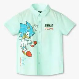 Boys Sonic Placement HD Print Relaxed Fit Shirt-20