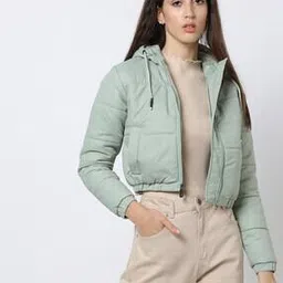 Zip-Front Hooded Biker Jacket-image-17