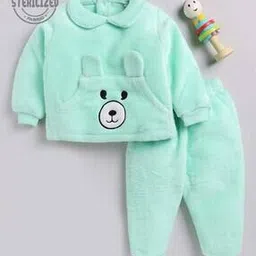 Graphic Print Crew-Neck Sweatshirt with Pants-image-96