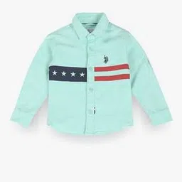 u.s. polo assn. Boys Flag Print Regular Fit Cotton Shirt-picture-6