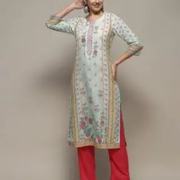 Mint Cotton Straight Kurta-image-30
