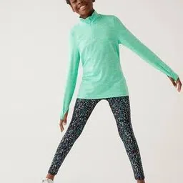 Heathered Half-Zip Sports Top-picture-31