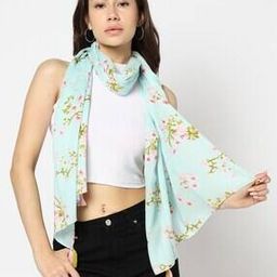 Women Floral Print Scarf with Tassels-image-29