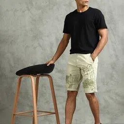 beevee Men Graphic Print Regular Fit City Shorts-picture-35