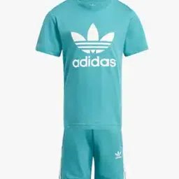 Logo Print T-Shirt with Shorts Set-43