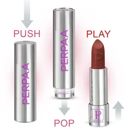 PERPAA Set of 3 Push Button Waterproof & Creamy Matte Lipstick - 3.5 g each-11