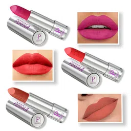 PERPAA Set of 3 Push Button Waterproof & Creamy Matte Lipstick - 3.5 g each image 3