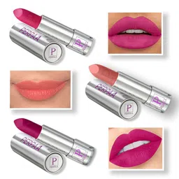 PERPAA Set of 3 Push Button Waterproof & Creamy Matte Lipstick - 3.5 g each image 5