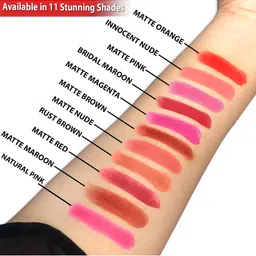PERPAA Set of 3 Push Button Waterproof & Creamy Matte Lipstick - 3.5 g each image 5