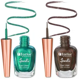 FORFOR Set of 2 Sparkle Water-Proof Sensational Liquid Glitter Eyeliners - 7 ml each-12
