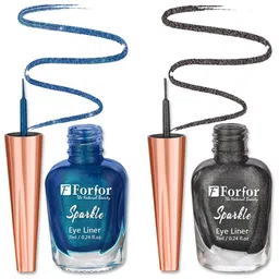 FORFOR Set of 2 Sparkle Water-Proof Sensational Liquid Glitter Eyeliners - 7 ml each-11