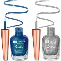 FORFOR Set of 2 Sparkle Water-Proof Liquid Glitter Eyeliners 7ml Each - Shades 05 & 08-7